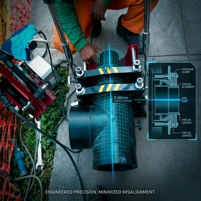 HDPE Pipe Manual Fusion Welder 160mm 220V Portable 44KG