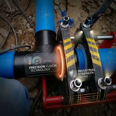 HDPE Pipe Manual Fusion Welder 160mm 220V Portable 44KG