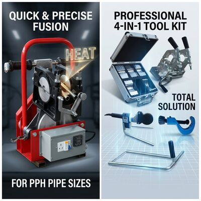 50mm Polyethylene Pipe Manual Butt Welder | HDPE Fusion Machine 220V
