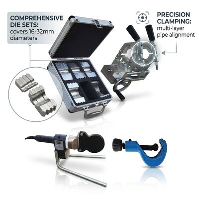Four Clamp 200mm HDPE Manual Butt Fusion Welder | PP PE PVDF