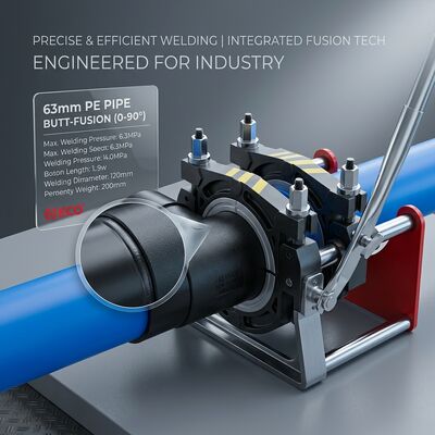 25mm HDPE Single Phase Manual Butt Welder CE ISO Certified