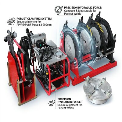 Semi-Auto 90-315mm HDPE Butt Fusion Welder | Hydraulic Data Logger