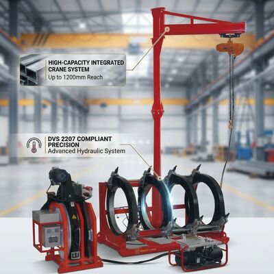 PVDF HDPE Pipe Butt Fusion Machine 630mm | SMD-B630/315H Hydraulic